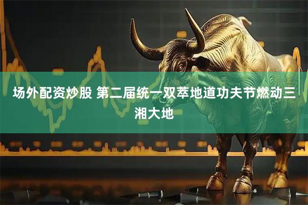 场外配资炒股 第二届统一双萃地道功夫节燃动三湘大地
